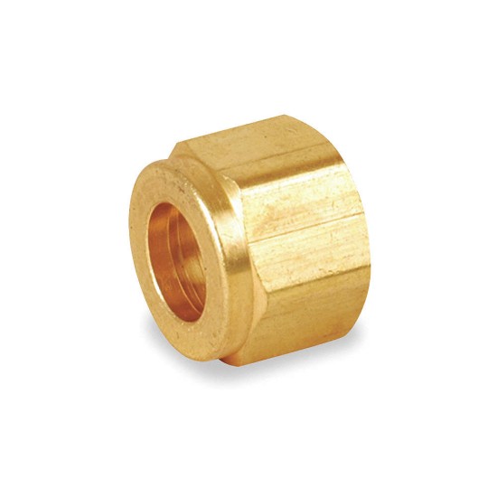 Brass Hex Ferrule Nut Only, ¼" 