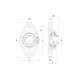 UCFL205M, 25MM FLANGE BEARING, JAPAN