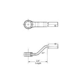 M058 ,13MM 12PT BOX, 45 DEG, WITH J SHANK 2 INCH LONG