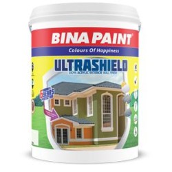 White ,Bina ultrashield (100% acrylic exterior wall finish) ,5lit X 10pails