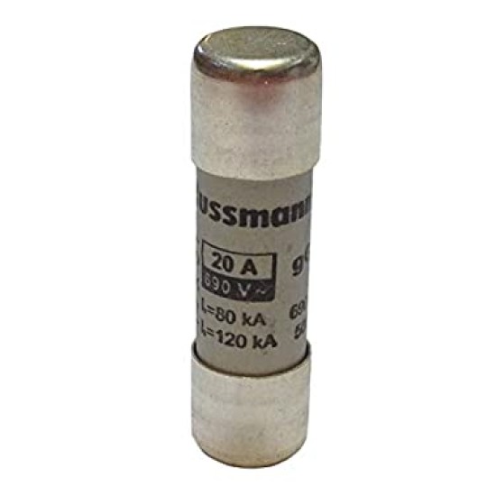 Bussmann C14G20 FUSE ,20 A, 500 VAC, 14mm x 51mm,Time Delay / Slow Blow