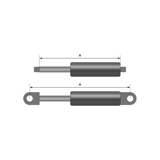 SUSPA gas Spring, Model : C16-18976 ,P68-00583 End Fitting 