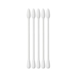 COTTON SWABS, M3.5 X 75.5mm ,100pcs/pkt ,PP Handle , Double Headed Cotton
