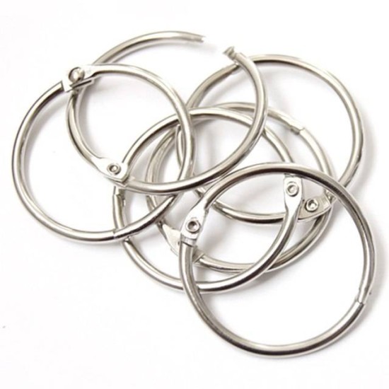 50mm Chrome Card Ring ,Key Ring ,5pcs/pkt