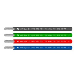 PVC, Blue, 14 AWG, 2.08 mm², 100 ft, 30.5 m ,105°C 600V,OD 3.505mm ,CHT Oven HOOK UP Cable Wire