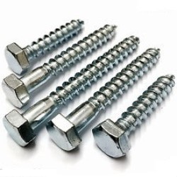 10mm X 50mm Chrome Hex Wood Screw ,100pcs/box