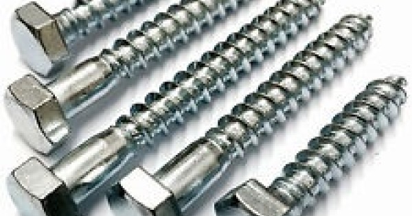 10mm X 50mm Chrome Hex Wood Screw ,100pcs/box