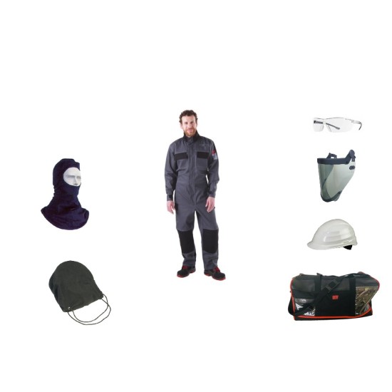 KIT-ARC-A-01-C-XL ,CAT ARC Flash Suit kit 12 cal/cm² with face shield MO-187 and coverall