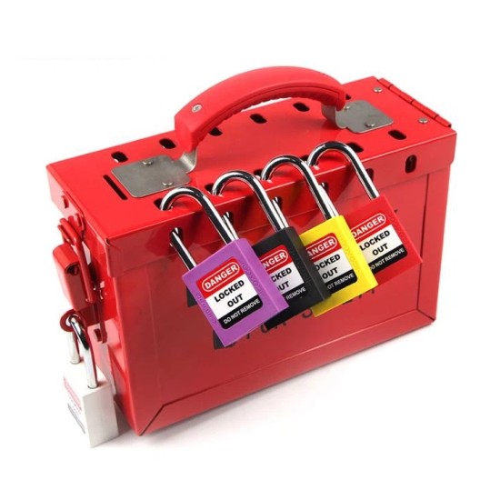 LOCKOUT BOXES RED, SIZE: 250mmW X 160mmH X 95mmW