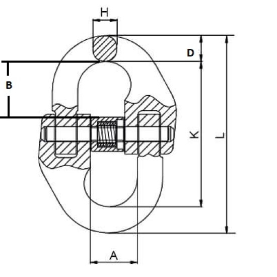 8mm Connecting Chain Link , Loading 2 ton