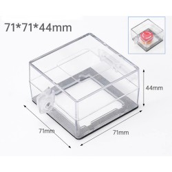 ID 50mm Square, OD 71mm Square X  H 44mm ,Emergency Stop Button Protective Cover 