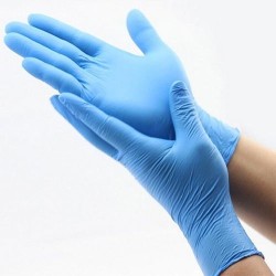 Blue Glove Size L , 12" Class 100 Blue Nitrile Glove,,Finger Textured ,100pcs/bag, 10bags/carton