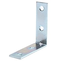 4" X 4" X thickness 6mm (or offer Standard) X width 1 ½"  , Drill 2 hole (6mm ) ,L Support Bracket , Steel , Spray Aluminium 
