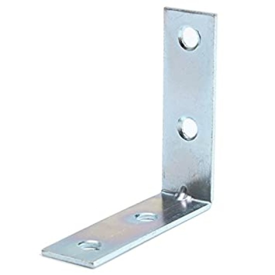 4" X 4" X thickness 6mm (or offer Standard) X width 1 ½"  , Drill 2 hole (6mm ) ,L Support Bracket , Steel , Spray Aluminium 