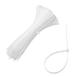 CABLE TIE 4" X 2.5mm ,WHITE 1000PCS 1PK