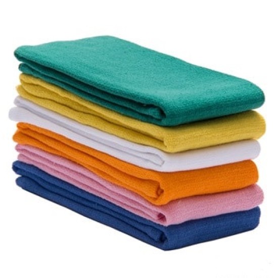 100% Cotton, Towel (401), 27" x 54" (mix color) , 12pcs/bag