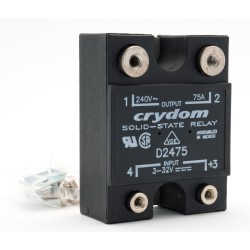 Solid State Relay, SPST-NO, 75 A, 280 VAC, Panel, Screw, Zero Crossing 