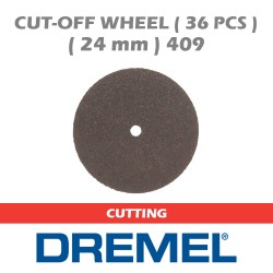 Dremel ,409 (23.8mm x 0.6mm) CUT OFF WHEEL (36PCS/PKT) Dremel ,409 (23.8mm x 0.6mm) CUT OFF WHEEL (36PCS/PKT)