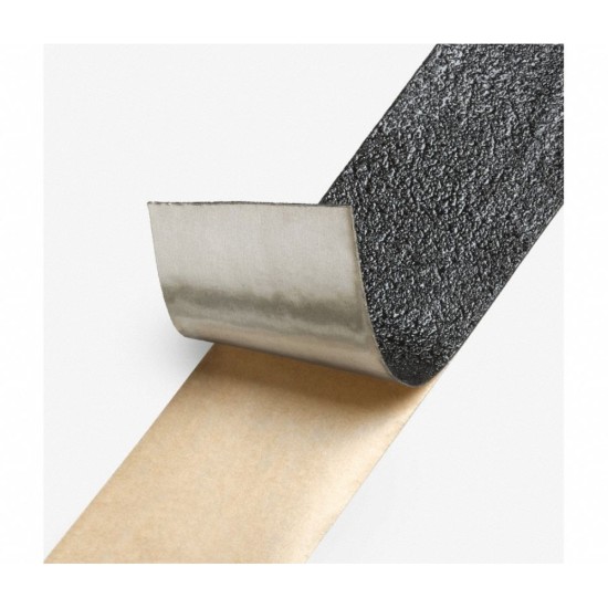 Solid Black Conformable Anti-Slip Tape, 152mmX 18.2m, 60 Grit Aluminum Oxide, Rubber Adhesive