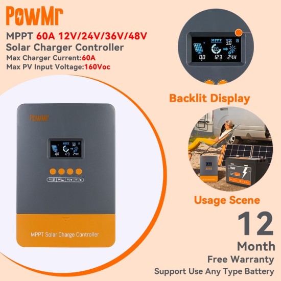 DIY DC solar system board with  MPPT 60A Solar Charge Controller