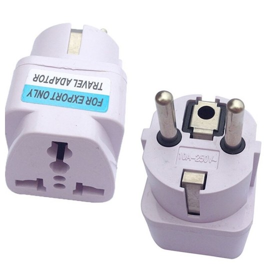 TRAVEL ADAPTOR W/2 ROUND PIN, EU ,2P