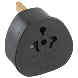 13amp , PRO ELEC ,9990 BLACK , Travel Plug Top