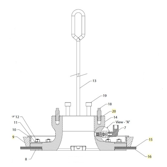 ARO ,No. 15, P/N: 93994-1, Primary Wiper Seal - Red ,Follower Plate Model: 67485-1