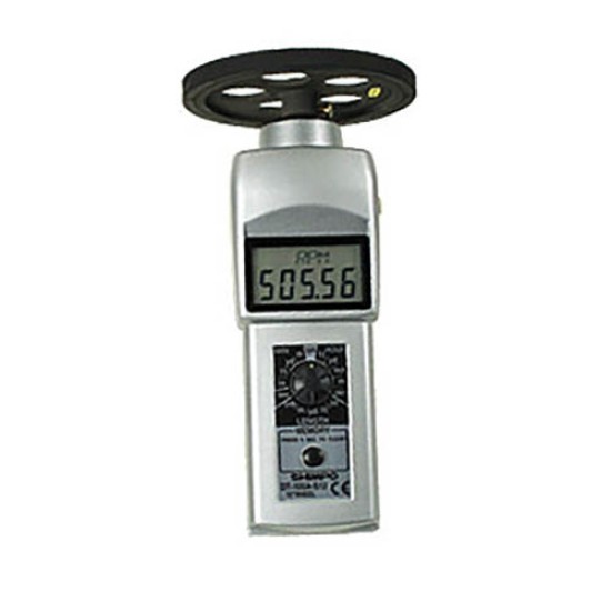 Shimpo contact tachometer, DT-105A with 12" Circle Wheel