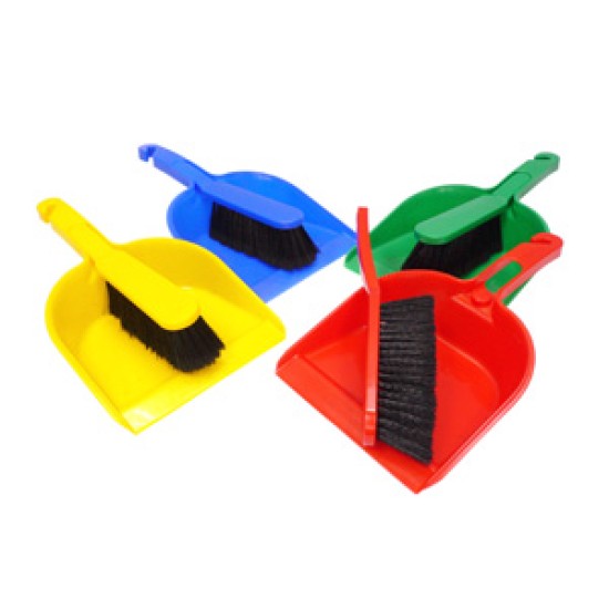 12set/box, PLASTIC DUSTPAN &amp; BRUSH SET ,1307 (EBI10209), size: 305 x 199 x 75mm 