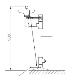 2ft,FOOT PEDAL WITH STAINLESS STEEL CHAIN, SPRING & CLIP, SS SCREW AND ROUND NUT 