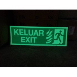 Glow In The Dark Adhesive Sign,  150 mm x 450 mm 