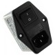 880-06/003 Power Entry Module Dual Fuse Holder EMI Filter, 115/250VAC 6A