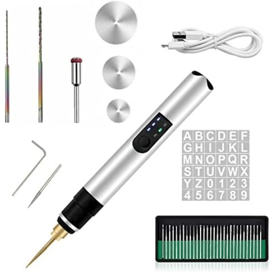 10watt Rechargeable ,Electric Engraving Pen Cordless Silver Colour Engraving Machine 