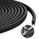 GROOVE 5.5MM Thickness ,11mm(W) x 17mm(H) ,U-Shaped Metal Base, Edge Trim Rubber Seal, Protection, 15mtr