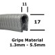 GROOVE 5.5MM Thickness ,11mm(W) x 17mm(H) ,U-Shaped Metal Base, Edge Trim Rubber Seal, Protection, 15mtr