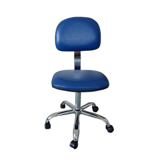 ESD Chair # 1000 with Foot Ring and High Gaslift ,Back Rest ,Blue