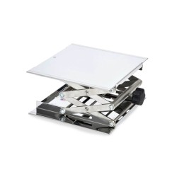 USA,Lab Jack, 8" x 8" Stainless Steel Lab-Lift, 55Lb (25kg) Limit ,13" (33.0 cm)-31â„2" (8.9 cm)