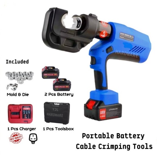 Portable 18V Battery Electric Hydraulic Crimping Tools for Cable 16-400mm² 