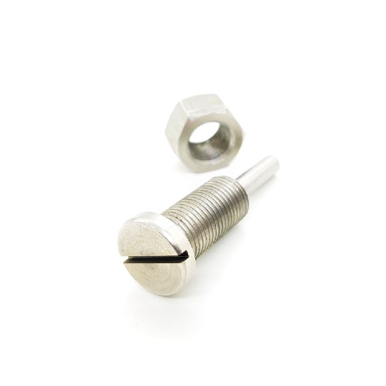 GSZ 11-90 PERL ,SUS Straight Grinder Pin Holder , 8mm X thread 1/2" X 20g left With Nut