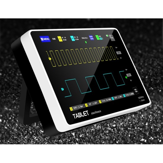 1013D Portable Digital Oscilloscope 2-Channel 7" TFT Touchscreen 100 MHz 1 GS/s 240 KB