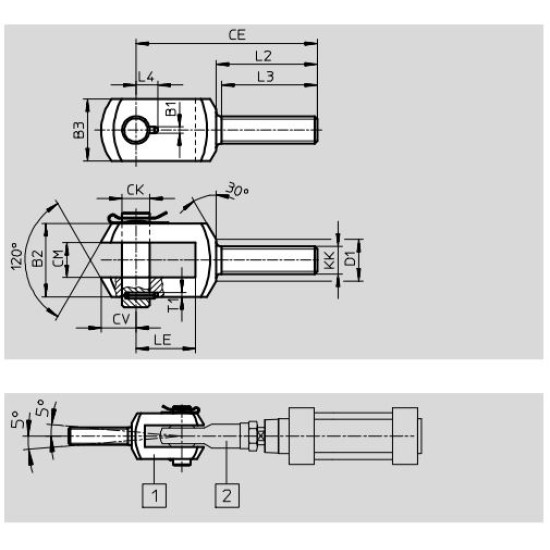 Rod Clevis ,Festo SGA-M10X1,25 (32954)