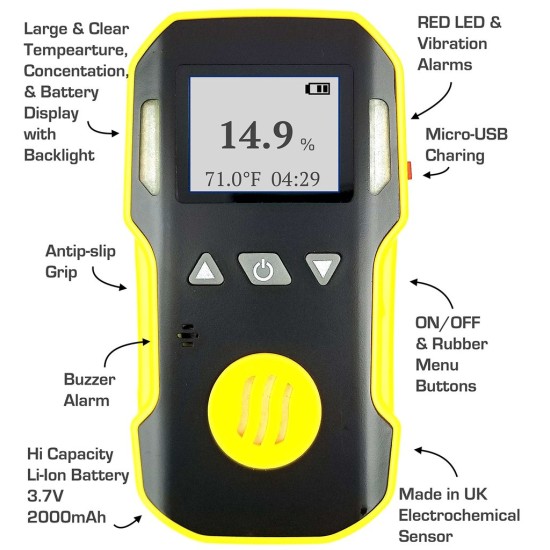 FORENSICS DETECTORS, OXYGEN O2 DETECTOR + PUMP