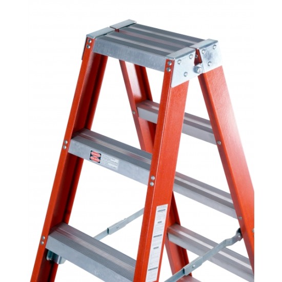 6 Steps (included the top landing) Fibreglass Double Sided A shape Ladder , H:1820mm