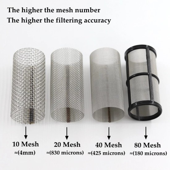 1" Female Thread 80 Mesh(180micron) Watering Filter ,Working pressure: 0.01~1.0MPa ,304 stainless steel filter