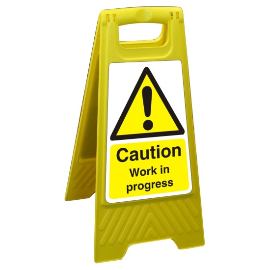 FLOOR SIGN (Caution/ Work in Progress), YELLOW