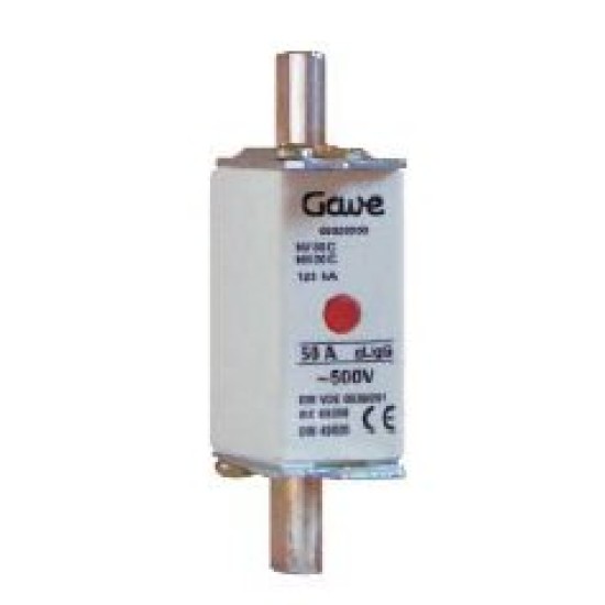 Gave, 66920080, NH00 FUSE PROTECTION 80A 500V ,3pcs/pkt