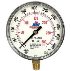 170272 ,Ashcroft Fire Protection, Sprinkler Pressure Gauge ,0-300PSI,0-2000kPa , 92mmOD X 1/4"NPT , 7pcs/box