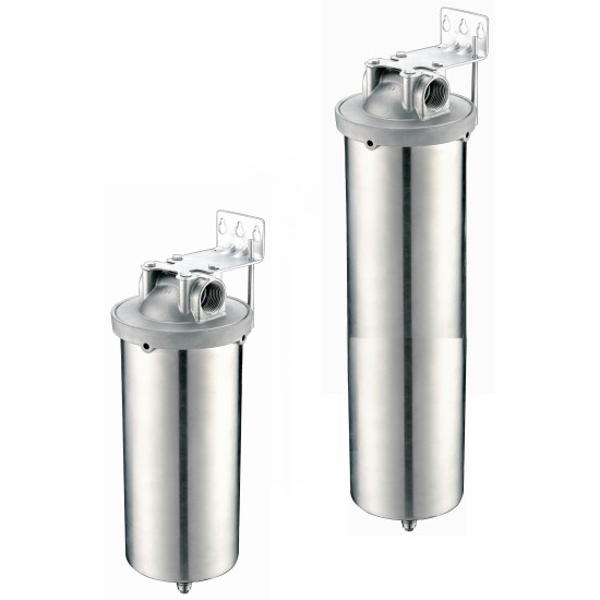 304SS-1.0MPa-1" NPT,10" stainless steel single cartridge filter housing 3/8" bottom