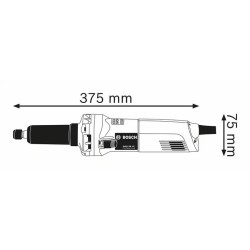 75mm x Total Length 375mm ,6mm collect ,Straight Grinder, Output 380W, 30000rpm, 1.6kg, 240V 75mm x Total Length 375mm ,6mm collect ,Straight Grinder, Output 380W, 30000rpm, 1.6kg, 240V
