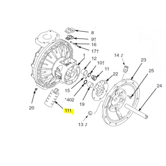 Husky 2150 diaphragm pump part kits ,102-656 ,material Aluminium